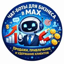 Аватар канала «Чат-боты для бизнеса в MAX. Продажи, привлечение и удержание клиентов»